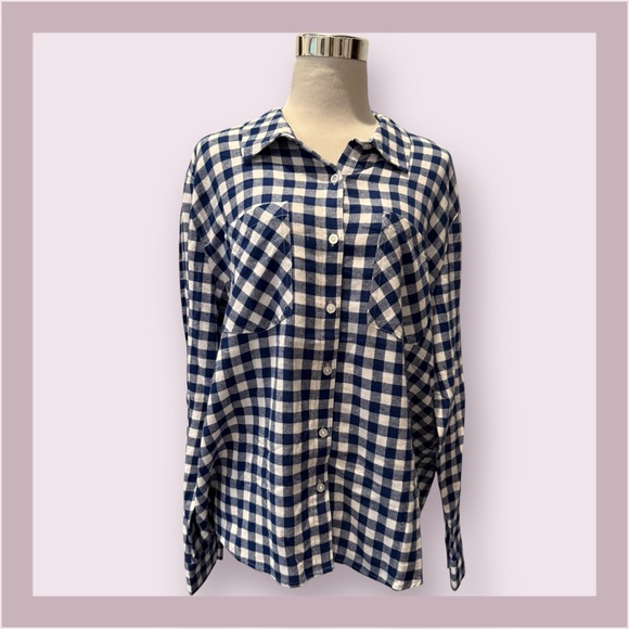 Marc New York Blue Depths and White Buffalo Flannel Shirt - Picture 1 of 4